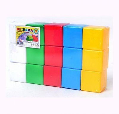 Розвиваючі кубики пластмасові ТехноК Веселка 2 15 кубиків 1691 фото 1