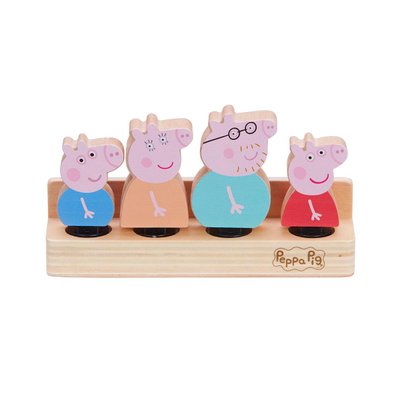 Лицензионный деревянный набор фигурок Peppa - Семья Пеппы фото 1