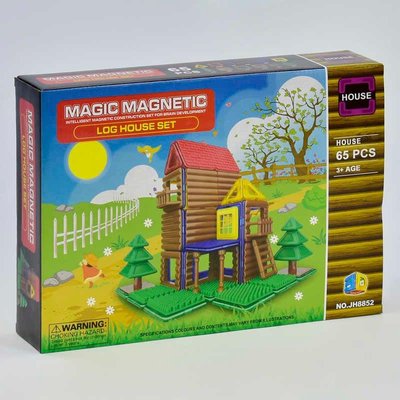 Магнітний дитячий конструктор Magic Magnetik Будиночок JH 8852 65 деталей фото 1