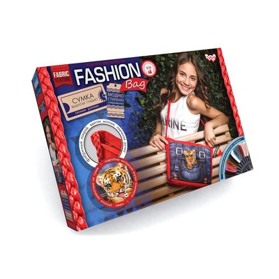 Вишивка принта на сумці гладдю Danko Toys Fashion Bag Тигр у кишеньці FBG-01-03 фото 1