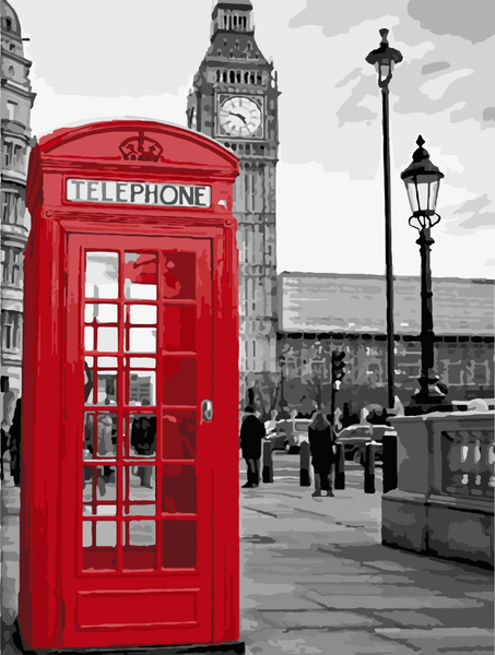 Картина за номерами Art Craft "Дзвінок із Лондона" 40х50см 11212-AC фото 1