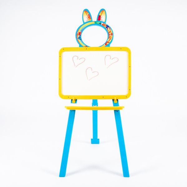 Детский мольберт для рисования Doloni 110-130 с аксессуарами желто-голубой 013777/1 фото 1
