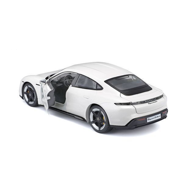 Колекційна модель автомобіля Bburago Porsche Taycan Turbo S, масштаб 1:24, білий 18-21098 фото 3