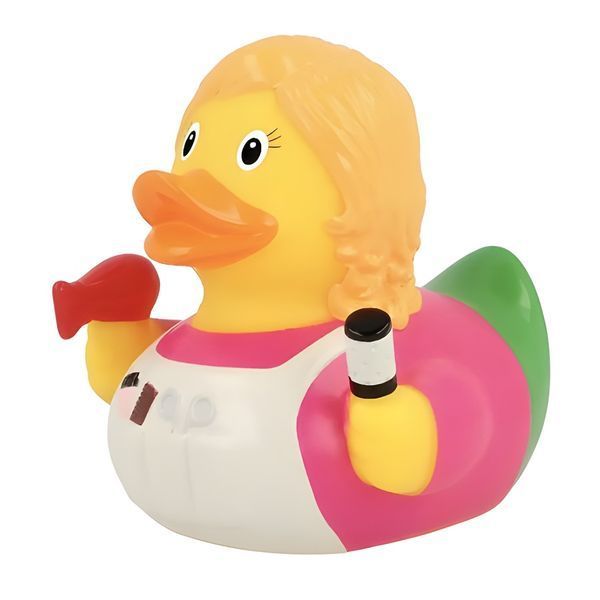 Стильная тематическая резиновая уточка FunnyDucks "Парикмахер" L2047 фото 5