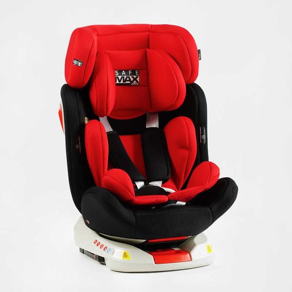 Дитяче автокрісло Joy SafeMax SF-92100 чорно-червоне група 1/2/3 ISOFIX з поворотом фото 1