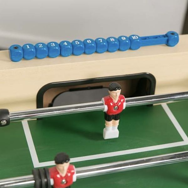 Игровой стол "Настольный футбол VALENCIA" на штангах со счетами деревянный с ножками 145х80 см фото 5