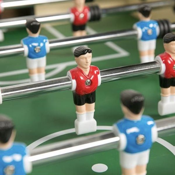 Игровой стол "Настольный футбол VALENCIA" на штангах со счетами деревянный с ножками 145х80 см фото 6