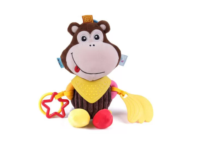 Іграшка - підвіска на коляску Мавпа 23 см D25447 фото 1