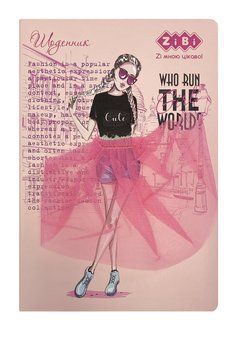 Щоденник шкільний ZIBI FASHION формат B5, 48 аркушів тверда обкладинка зі штучної шкіри з поролоном світло-рожевий ZB.13208-43 фото 1