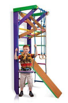 Шведская стенка&nbsp;SportBaby со снарядами и турником Карусель 3 220 см фото 1