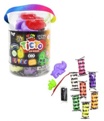 Набор шарикового пластилина Danko Toys Bubble Clay FLUORIC 8 цветов укр TMD-FL-8-01U фото 1