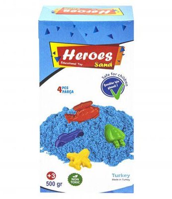 Кинетический песок "Heroes" синий 500 г E KUM-003 фото 1