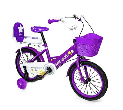 Велосипед детский двухколёсный 16" Scale Sports T15 фиолетовый фото 1