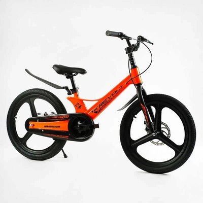 Велосипед подростковый двухколёсный 20" CORSO Revolt магниевая рама оранжевый фото 1