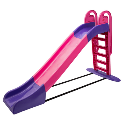 Дитяча пластикова гірка для катання вулична Doloni 2,4м рожевий з фіолетовим 014550/9 фото 1