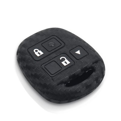 Силіконовий чохол для автомобільного фліп-ключа Lexus (Лексус) чорний карбон фото 1