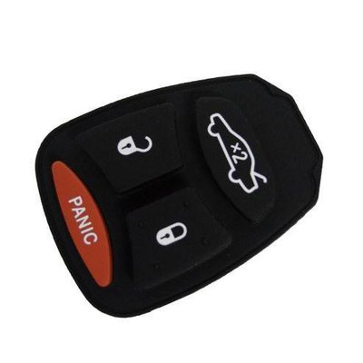 Резиновые кнопки-накладки на ключ Dodge, Chrysler, JEEP фото 1