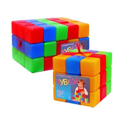 Розвиваючі кубики пластмасові Mtoys кольорові 27 кубиків 09064 фото 1