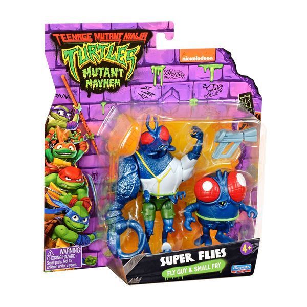 Набор игровых фигурок Черепашки-ниндзя TMNT Суперфлай 11 см 2 фигурки с бластером 83481 фото 5
