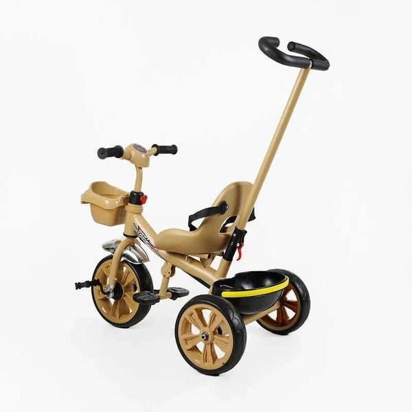 Дитячий триколісний велосипед 10" Best Trike колеса EVA сталева рама світлові та звукові ефекти коричневий укр BS-70619 фото 3