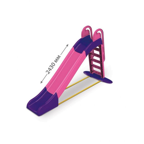 Дитяча пластикова гірка для катання вулична Doloni 2,4м рожевий з фіолетовим 014550/9 фото 5