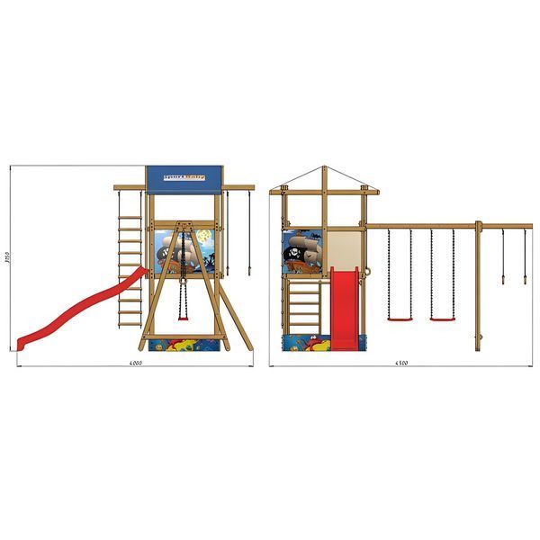 Дитячий ігровий комплекс SportBaby-8 450х400х315см фото 3