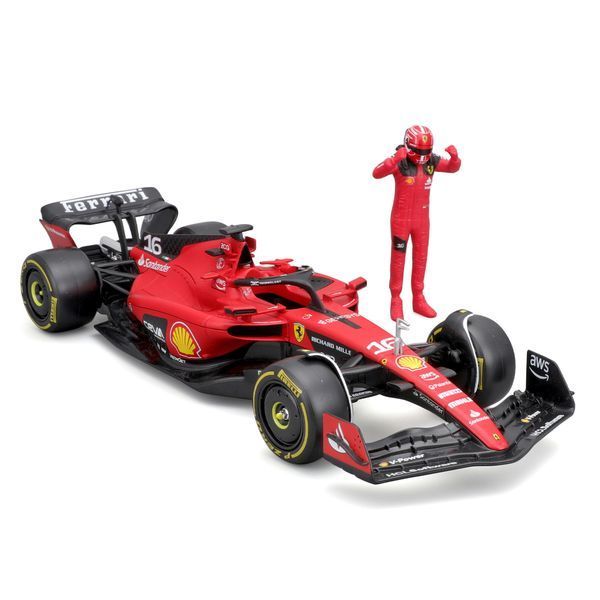 Колекційна модель Bburago Формула 1 Ferrari SF-23, з фігуркою, масштаб 1:24, червоний 18-26809 фото 3