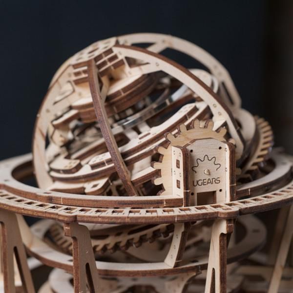3D конструктор механічний дерев'яний Ugears Астрономічний годинник з турбійоном 338 деталей 70162 фото 9
