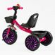 Дитячий триколісний велосипед Best Trike сталева рама EVA колеса 10" та 8" рожевий з фіолетовим SL-12132 фото 3
