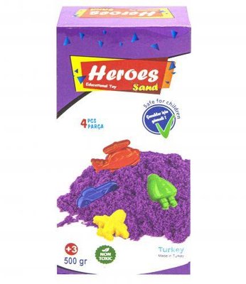 Кинетический песок "Heroes" фиолетовый 500 г E KUM-003 фото 1