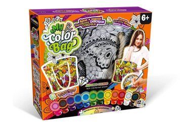 Набір для розфарбовування сумки Danko Toys My Color Bag Метелики CОВ-01-03 фото 1