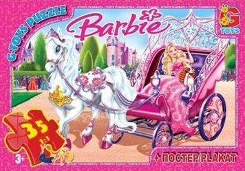 Пазлы G-Toys "Barbie" 35 элементов + постер 21 х 30 см BA006 фото 1