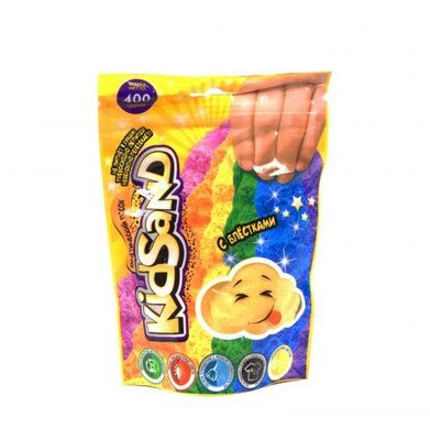 Кінетичний пісок Danko Toys KidSand жовтий у пакеті 400 г KS-03-03 фото 1