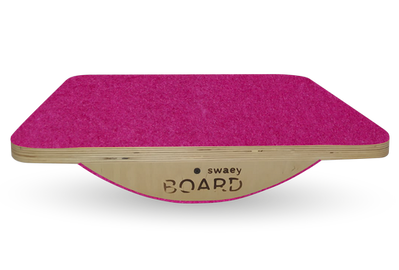Дерев'яна дошка балансувальна по Більгоу без розмітки SwaeyBoard рожева до 150 кг фото 1