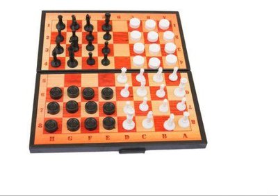 Набір класичних ігор Maximus 2 в 1 "Шашки + шахи" поле 24х22 см 5197 фото 1
