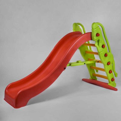 Пластикова дитяча гірка Pilsan "Monkey slide" червона з зеленим 190 см 06-179 фото 1