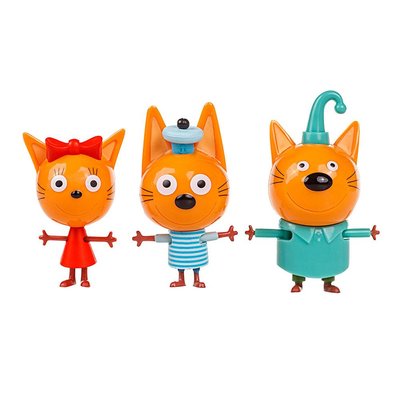 Три кота: набор фигурок Коржик, Карамелька и Компот фото 1