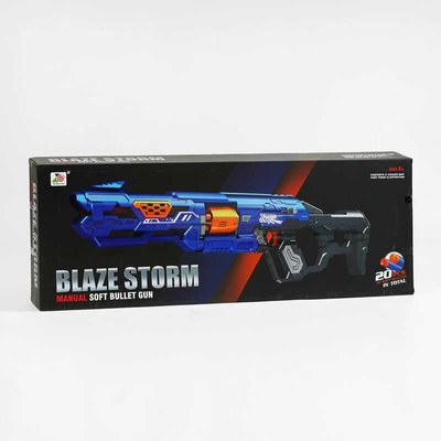 Іграшковий бластер на м'яких патронах 80 см Blaze Storm Manual Gun 20 патронів ZC 7105 фото 1