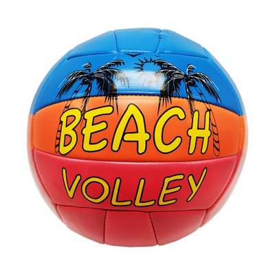Волейбольний м'яч №5 Bambi діаметр 21 см PVC рожевий із синім EV-3205 фото 1