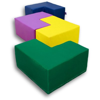 Комплект дитячих меблів з м'яких блоків Tia Геометрія 4 елементи фото 1