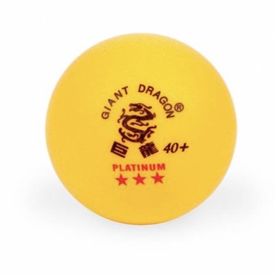 Мячики для настольного тенниса Giant Dragon Training Platinum 40+ 6шт 3зв желтые фото 1