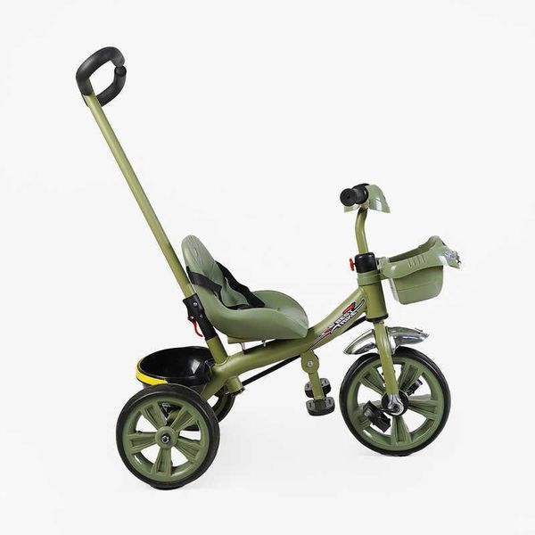 Детский трехколесный велосипед 10" Best Trike колеса EVA стальная рама световые и звуковые эффекты хаки укр BS-70240 фото 2