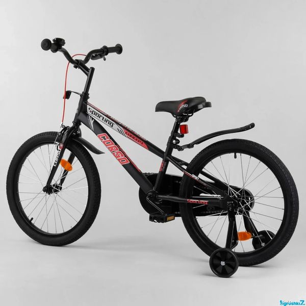 Велосипед підлітковий двоколісний 20" CORSO Sporting чорно-червоний R-20607 фото 3