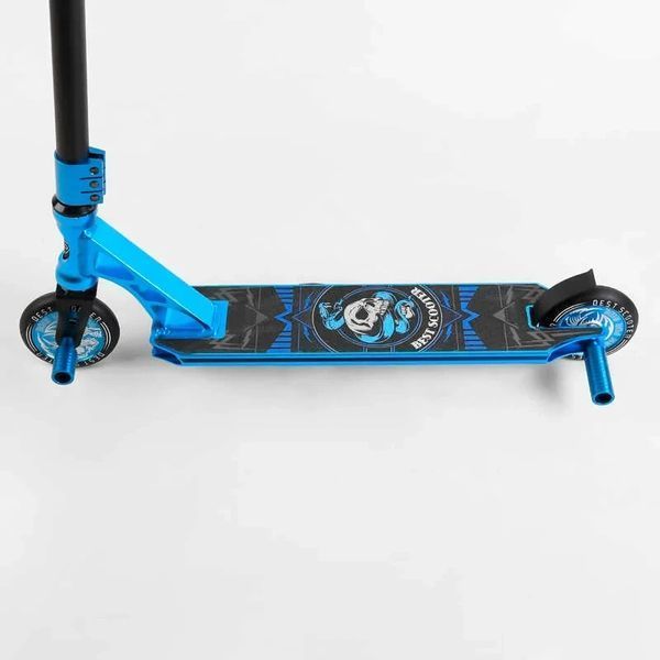 Трюковий самокат Best Scooter Snake`n`Skull HIC-система, пеги, анод, колеса 110 мм блакитний 98901 фото 2