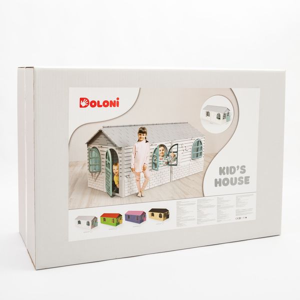 Пластиковий дитячий ігровий будиночок Doloni з вікнами та дверима 256х130х120 см фіолетовий з рожевим 02550/20 фото 7