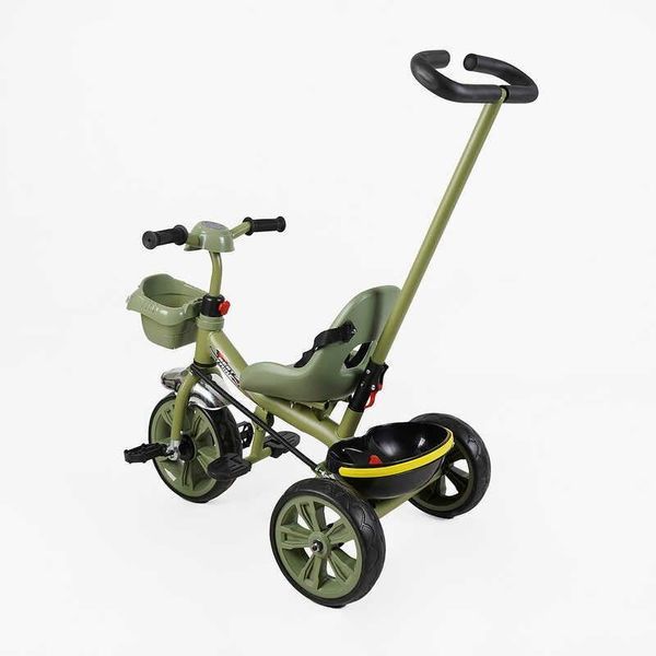 Детский трехколесный велосипед 10" Best Trike колеса EVA стальная рама световые и звуковые эффекты хаки укр BS-70240 фото 3