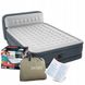 Велюровий надувний матрац для сну Intex подвійний з узголів'ям та електронасосом 152х236х86см 64448 фото 2