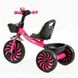 Детский трехколесный велосипед Best Trike стальная рама EVA колеса 10" и 8" розовый SL-12011 фото 3