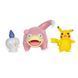 Набір ігрових фігурок Pokemon W18 Пікачу, Літвік, Слоупок 7.6 і 5 см фото 1