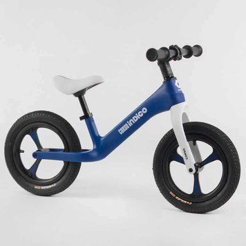 Беговел Corso Indigo 12" с нейлоновой рамой и надувными колесами синий D - 0881 фото 1